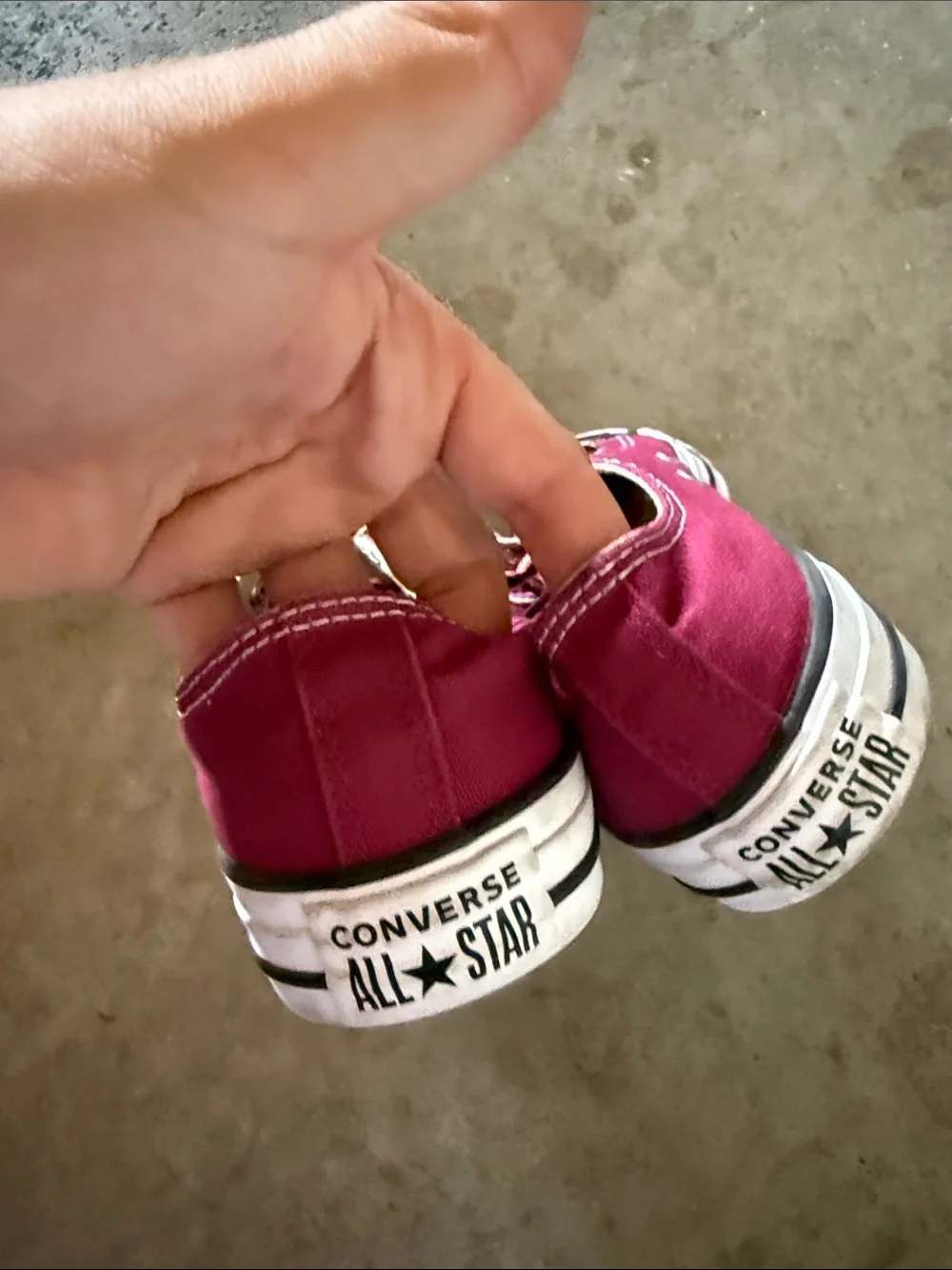 Converse Burgundy Low-Top Sneakers with White Soles